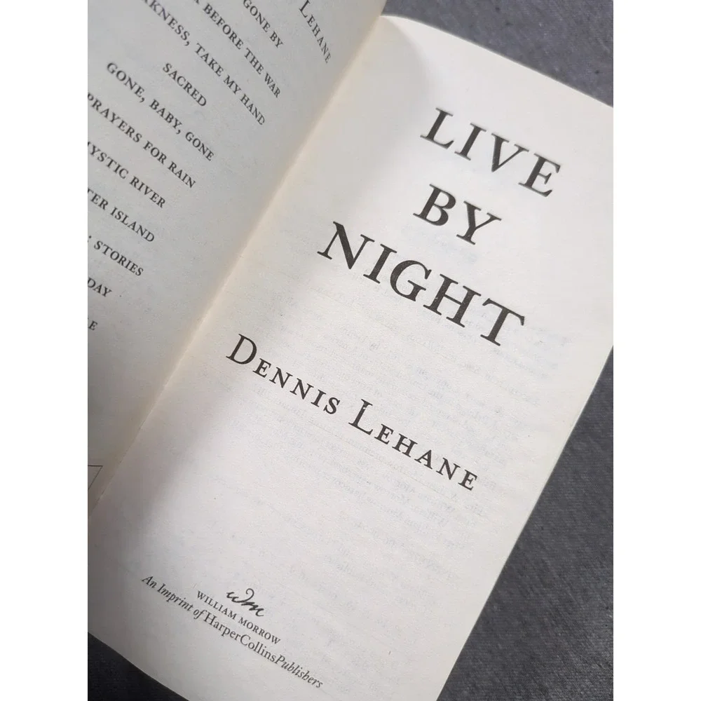 Live By Night Dennis Lehane Joe Coughlin‎ Series Book 2 Wm Morrow Mass Market PB